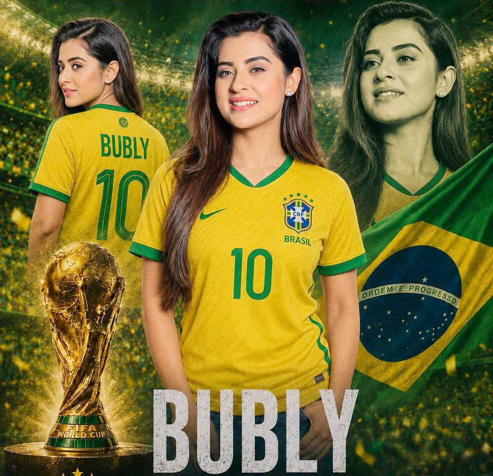 চিত্রনায়িকা শবনম বুবলী- জিতলেও ব্রাজিল, হারলেও ব্রাজিল। আহা! সেই ছোট্টবেলার ইমোশন (রোনালদো, কাকা, রবিনহো, রোনালদিনহো) ....।