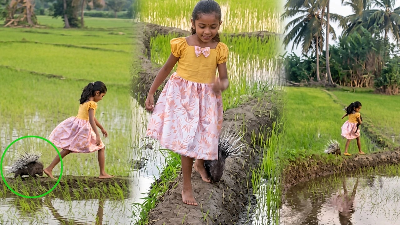 ভাইরাল ছোট মেয়েটির বাড়ী কোথায়, সজারু কে পোষ মানালো কিভাবে!