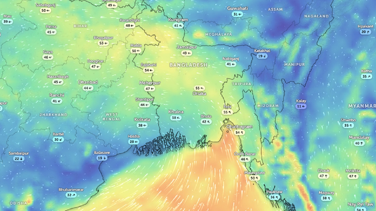  মোংলা থেকে ২৮৫ কি.মি. দূরে নিম্নচাপ, সমুদ্রবন্দরে ৩ নম্বর সতর্ক সংকেত