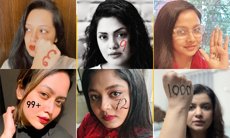 তারকাদের হাতে-গালে হঠাৎ ‘সংখ্যা’ লেখা ছবি প্রকাশ, জানুন রহস্য