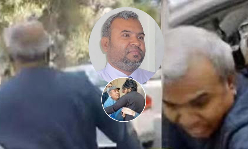 শিক্ষার্থীদের ধাওয়া খেয়ে দৌড়ে পালালেন ঢাবি শিক্ষক আ ক ম জামাল